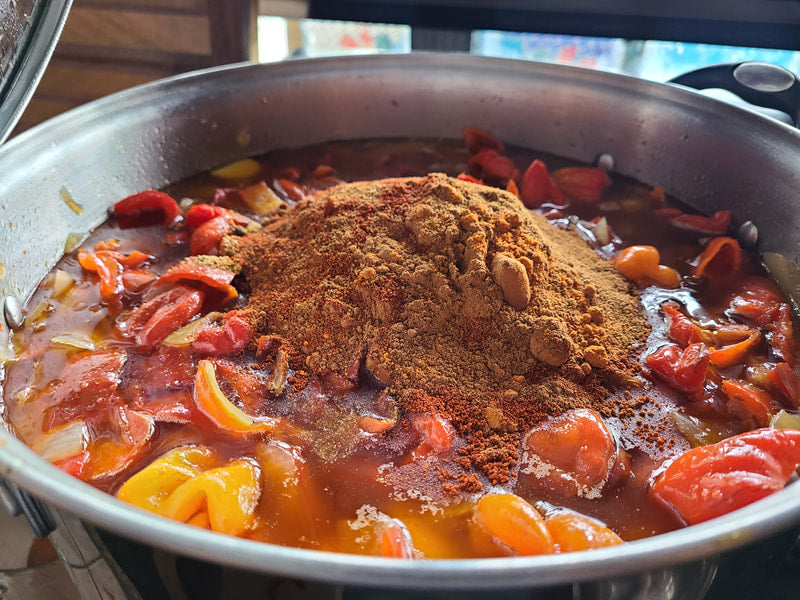 "Pot of Caribbean Scorch brewing"