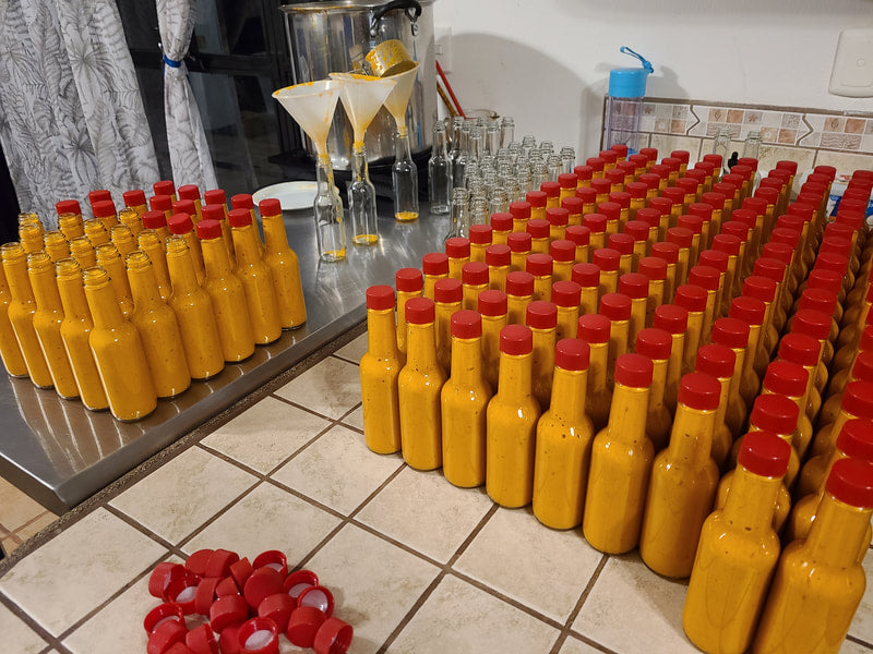 Spicy Caribbean-style artisan hot sauce by Shade Time