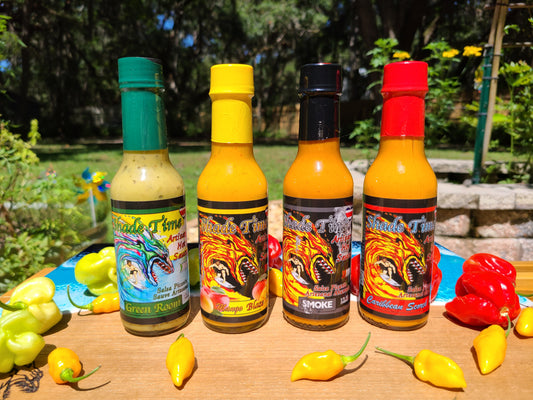 Shade Time 4-Pack box 5 fl oz hot sauces