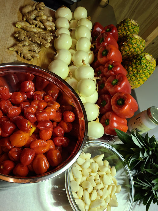 "Ingredients for Shade Time Piña Ginger"