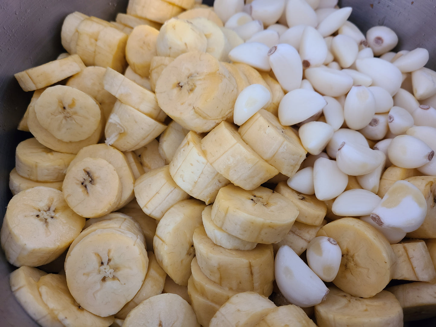 Plantains and garlic for shade Time Platarindo 